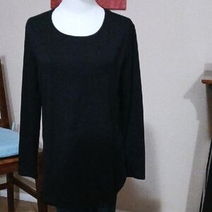 Classic Black Long Sleeve Women's Top